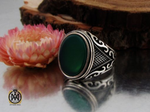 انگشتر عقیق سبز مردانه