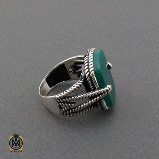 انگشتر عقیق سبز مردانه