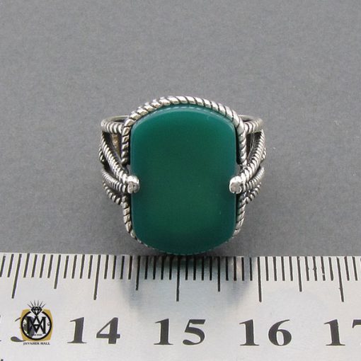 انگشتر عقیق سبز مردانه