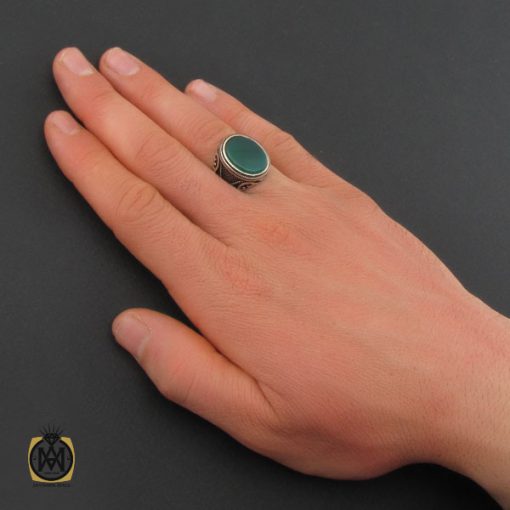 انگشتر عقیق سبز مردانه