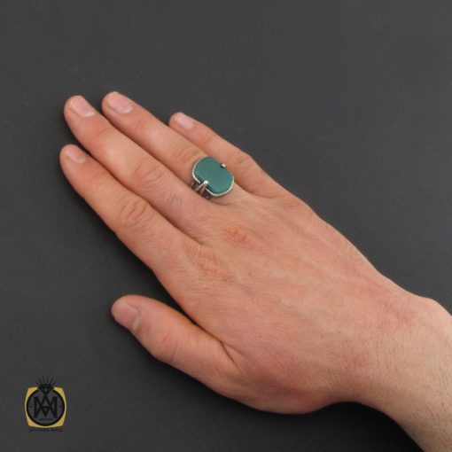 انگشتر عقیق سبز مردانه