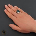 انگشتر-عقیق-سبز-مردانه (6) انگشتر نقره مردانه با سنگ عقیق سبز مردانه - کد 10825 - تصویر 5