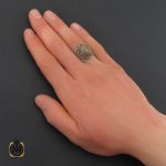 انگشتر عقیق سلیمانی سیاه قلم مردانه- کد 10850 - تصویر 5