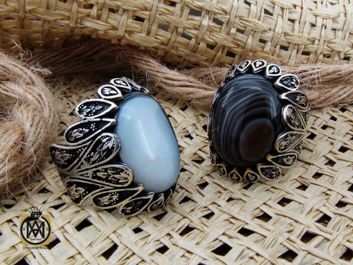 انگشتر-عقیق-سلیمانی-مردانه-ترک (1) انگشتر عقیق سلیمانی مردانه  درشت - کد 10846 - تصویر 7