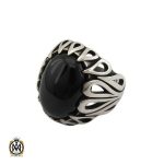 انگشتر عقیق سیاه مردانه