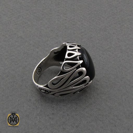 انگشتر عقیق سیاه مردانه