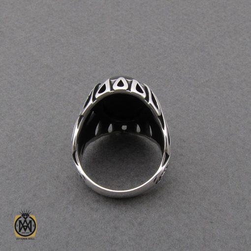 انگشتر عقیق سیاه مردانه