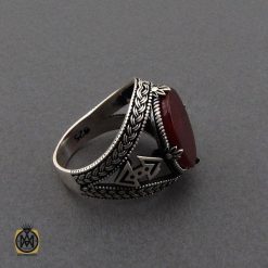 انگشتر عقیق قرمز مردانه خوش رنگ - کد 10840 انگشتر عقیق قرمز مردانه خوش رنگ - کد 10840