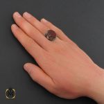انگشتر-عقیق-قرمز (6) انگشتر عقیق قرمز مردانه خوش رنگ - کد 10840 - تصویر 5