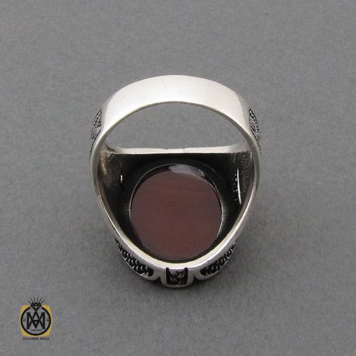 انگشتر عقیق قرمز مردانه- کد 10844 - تصویر 3