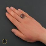 انگشتر-عقیق-قرمز-مردانه-ترک (6) انگشتر عقیق قرمز مردانه- کد 10845 - تصویر 5