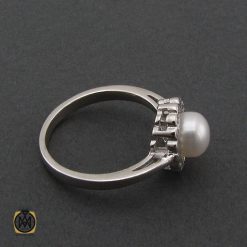 انگشتر-مروارید-زنانه (4) انگشتر مروارید پرورشی زنانه اصل