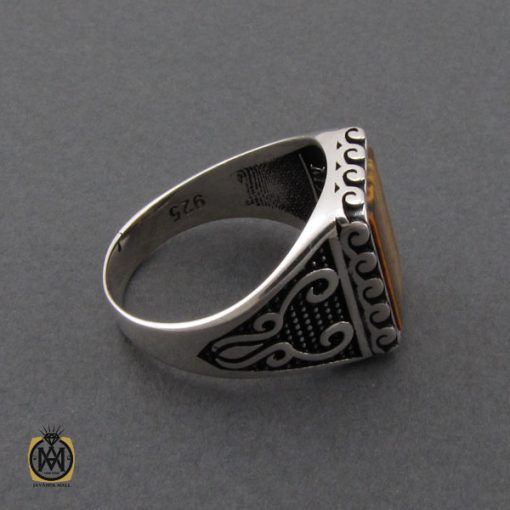 انگشتر چشم ببر نقره مردانه