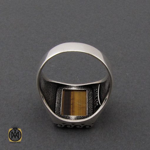 انگشتر چشم ببر نقره مردانه