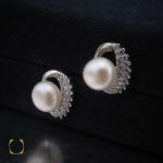 گوشواره-مروارید-زنانه (1) گوشواره مروارید طرح پرگل زنانه - کد 5046 - تصویر 4