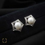 گوشواره-نقره-زنانه (1)00 گوشواره مروارید طرح ستاره زنانه - کد 5056 - تصویر 4