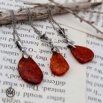 گردنبند کهربا اصل زنانه