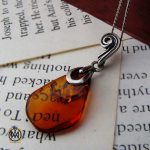 گردنبند کهربا اصل زنانه