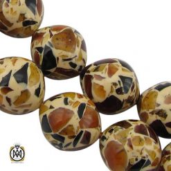 تسبیح کهربا پودری 33 دانه درشت خوش رنگ  - کد 4364 تسبیح کهربا پودری 33 دانه درشت خوش رنگ  - کد 4364