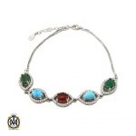 دستبند زمرد عقیق فیروزه