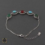 دستبند زمرد عقیق فیروزه