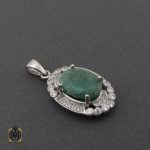 گردنبند مدال زمرد اصل