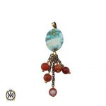 مدال_فیروزه_گردنبند-عقیق (1) گردنبند مدال فیروزه و عقیق