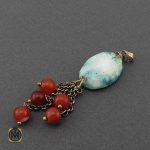 مدال_فیروزه_گردنبند-عقیق (3) گردنبند مدال فیروزه و عقیق