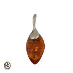 گردنبند مدال کهربا اصل