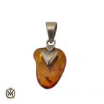 گردنبند مدال کهربا اصل