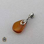 گردنبند مدال کهربا اصل