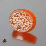 نگین-تک-عقیق-یمن (1) نگین عقیق یمن با حکاکی یا حبل متین الله هنر دست استاد حیدر - کد 9092 - تصویر 5