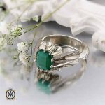 انگشتر زمرد اصل مردانه