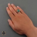 انگشتر-زمرد-مرغوب-مردانه (4) انگشتر نقره مردانه با نگین زمرد اصل