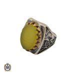 انگشتر عقیق زرد مردانه