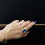 انگشتر چندنگین زنانه سیترین توپاز