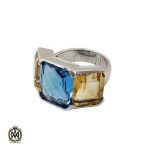 انگشتر چندنگین زنانه سیترین توپاز