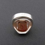 انگشتر عقیق یمن شرف الشمس با حکاکی یا حیدر کرار دست ساز - کد 10888 - تصویر 4