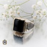 انگشتر-عقیق-سیاه-مردانه (1) انگشتر عقیق سیاه مردانه