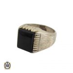 انگشتر عقیق سیاه مردانه