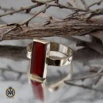 انگشتر عقیق قرمز مردانه