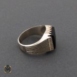 انگشتر عقیق سیاه مردانه