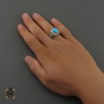 انگشتر فیروزه نیشابوری زنانه