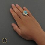 انگشتر فیروزه چند نگین مردانه