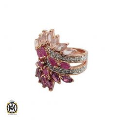 انگشتر-یاقوت-سرخ-تورمالین-زنانه (2) انگشتر یاقوت سرخ و تورمالین اصل