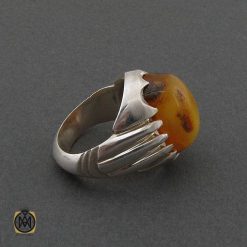 جواهرات-کهربا-اصل (2) انگشتر کهربا بولونی مردانه