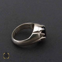 جواهرمال-جواهرات-نقره انگشتر یاقوت گارنت مردانه