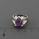 انگشتر-آمتیست-مردانه-اصل (3) جواهرات نقره مردانه با نگین آمتیست