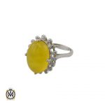 انگشتر عقیق زرد زنانه