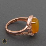 انگشتر حکاکی عقیق زرد زنانه